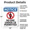 Signmission No One Under 18 Permitted OSHA Notice Sign, Plastic, 10in W x 14in L, 2PK OS-2PACK-NS-P-1014-V-14706 - alternate 6